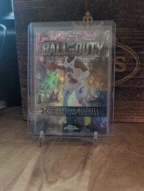 2025-26 Topps Chrome Donovan Mitchell Ball Of Duty Prizm #83/399 Cavaliers